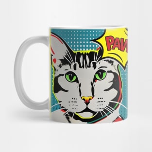 Pop Art Cat inspired by Andy Warhol Mug